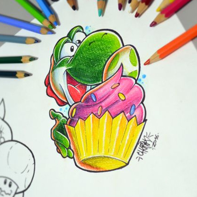 Yoshi, Fanart TAttoo, Newschool, Churus Savioli