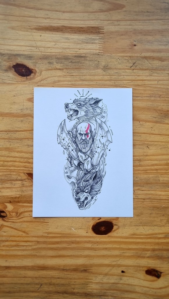 Kratos tattoo churus savioli