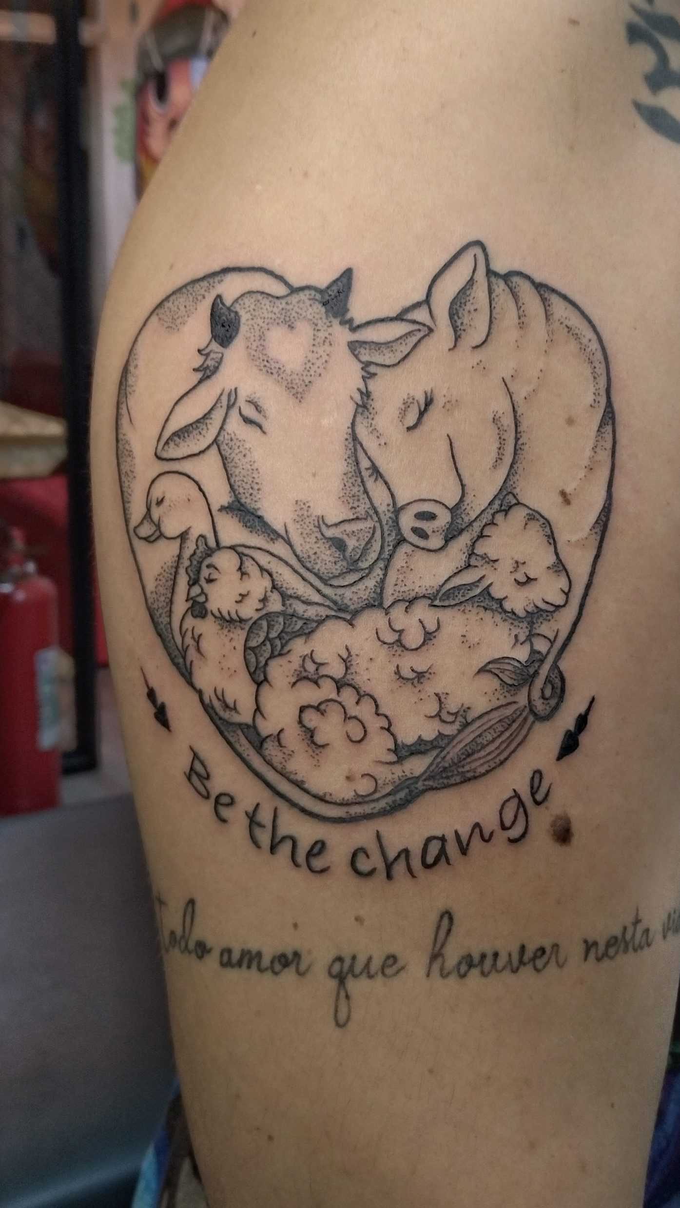 Vegan tattoo, vegetariano tattoo, tattoo, preto e branco tattoo